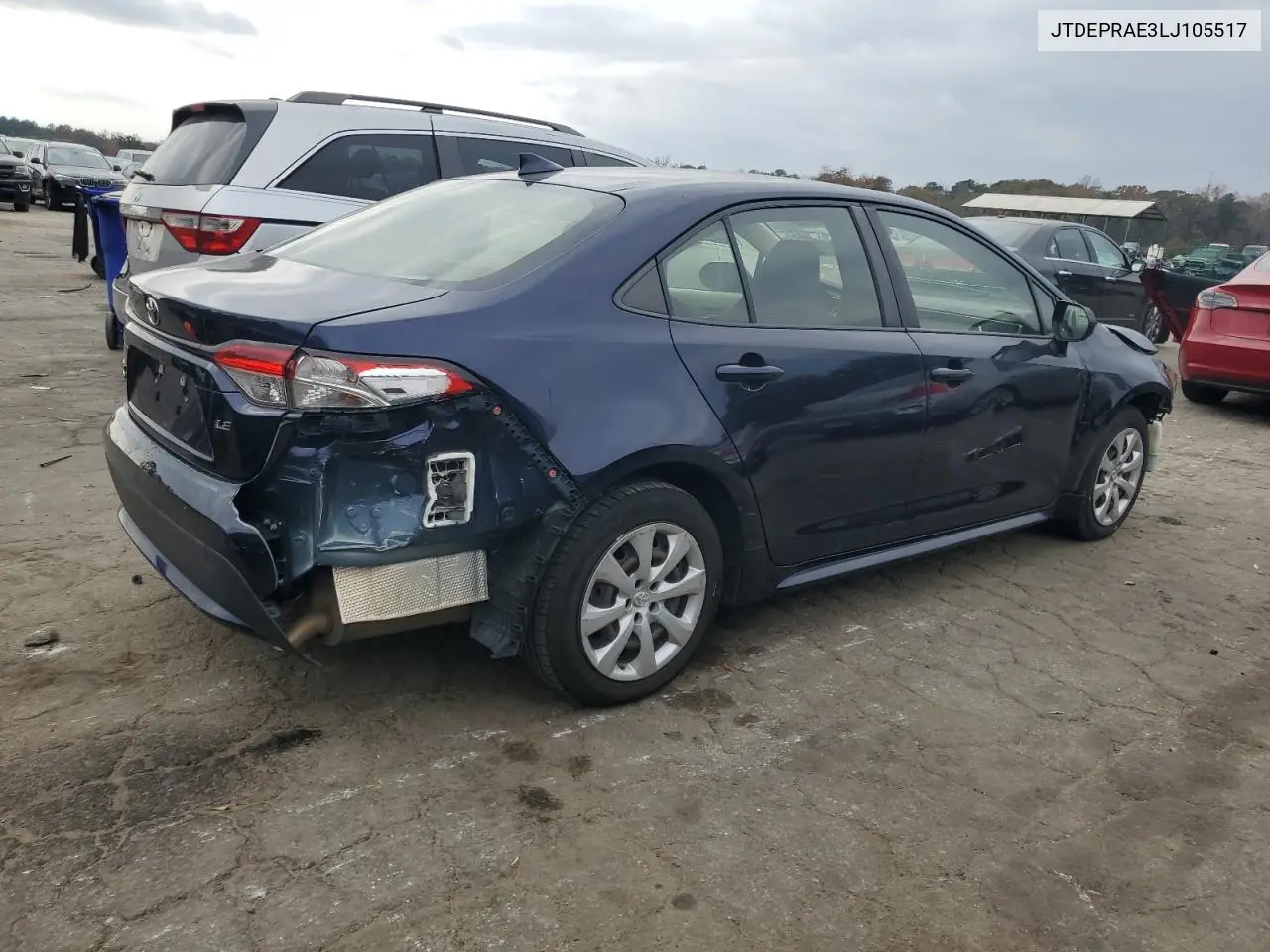 JTDEPRAE3LJ105517 2020 Toyota Corolla Le