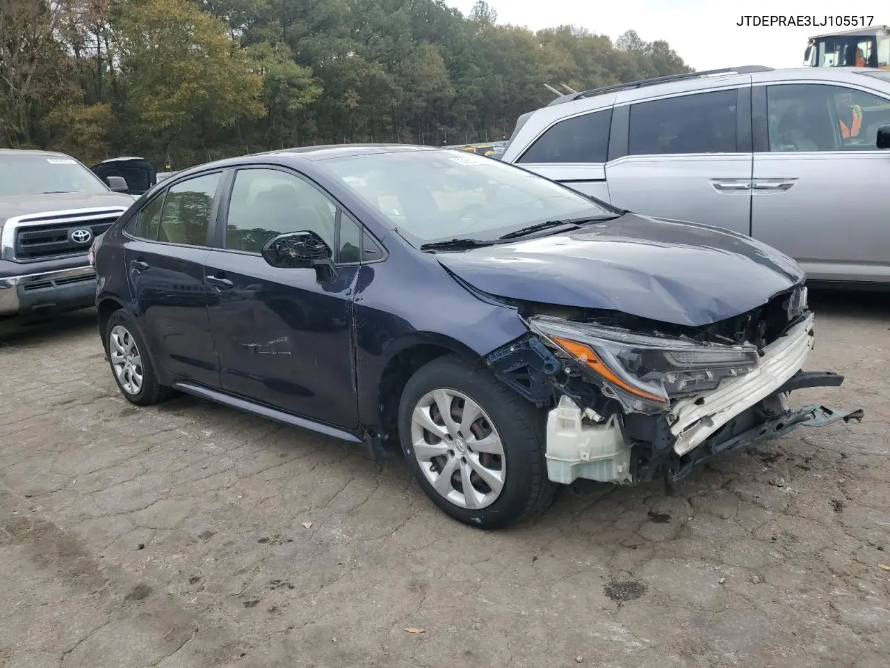JTDEPRAE3LJ105517 2020 Toyota Corolla Le