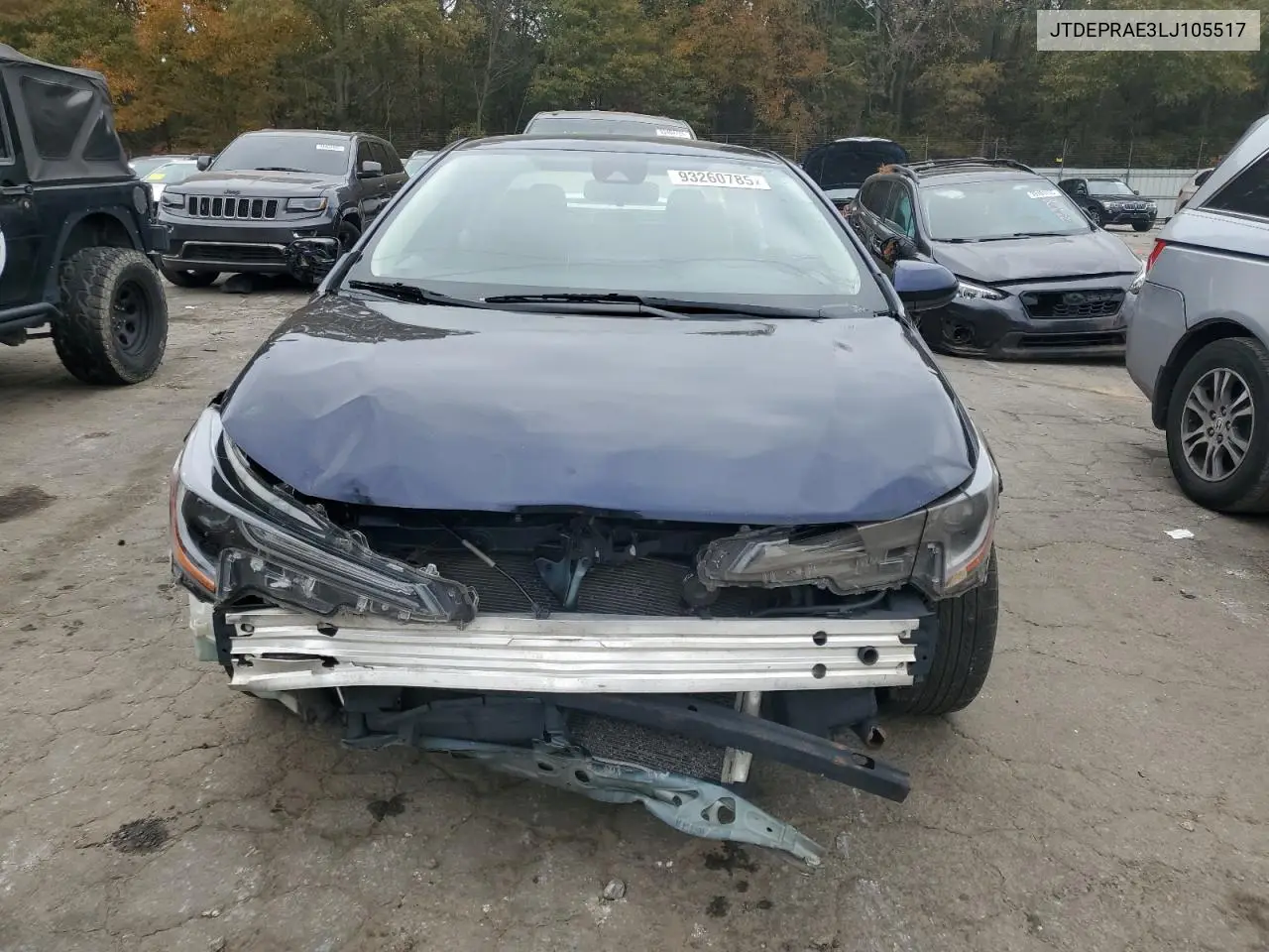 JTDEPRAE3LJ105517 2020 Toyota Corolla Le