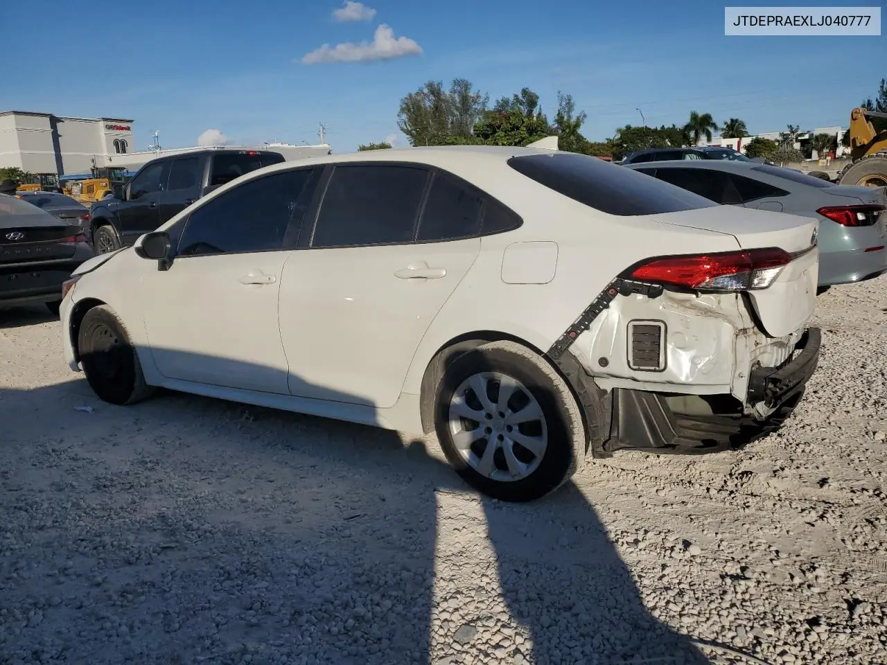 JTDEPRAEXLJ040777 2020 Toyota Corolla Le