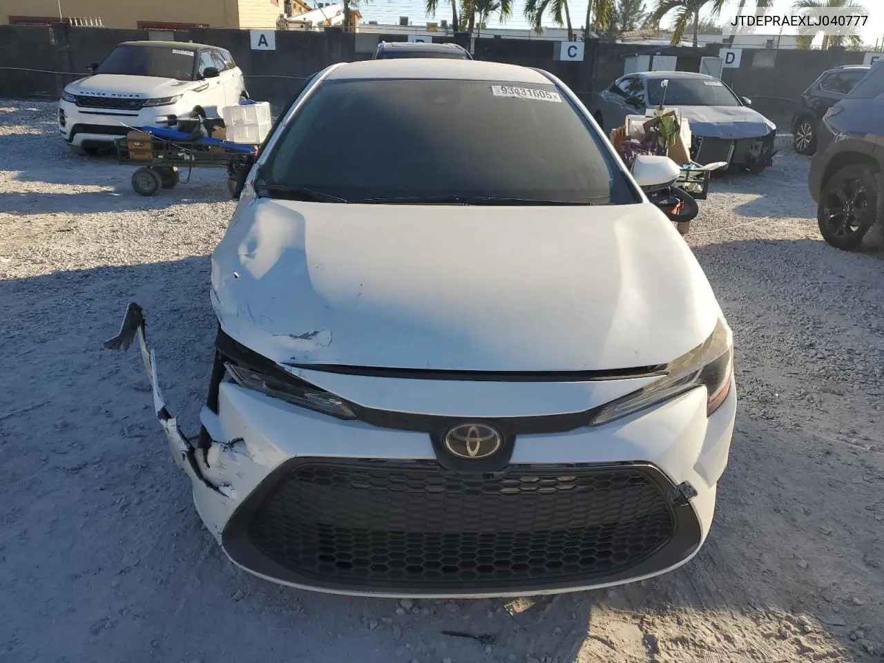 JTDEPRAEXLJ040777 2020 Toyota Corolla Le