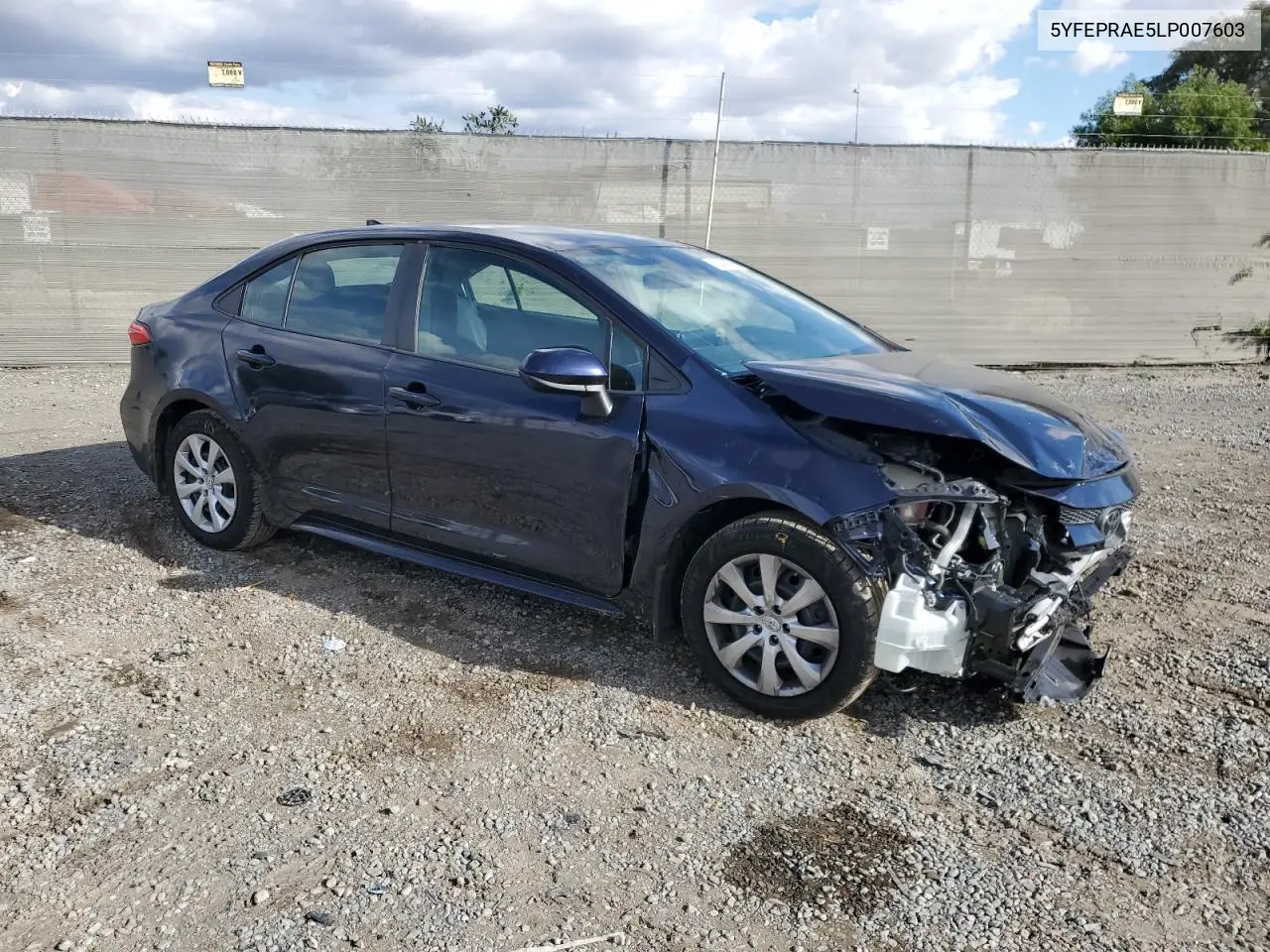 5YFEPRAE5LP007603 2020 Toyota Corolla Le