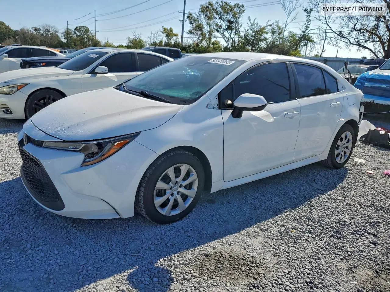 5YFEPRAE4LP086603 2020 Toyota Corolla Le