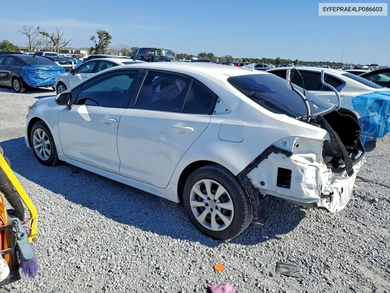 5YFEPRAE4LP086603 2020 Toyota Corolla Le