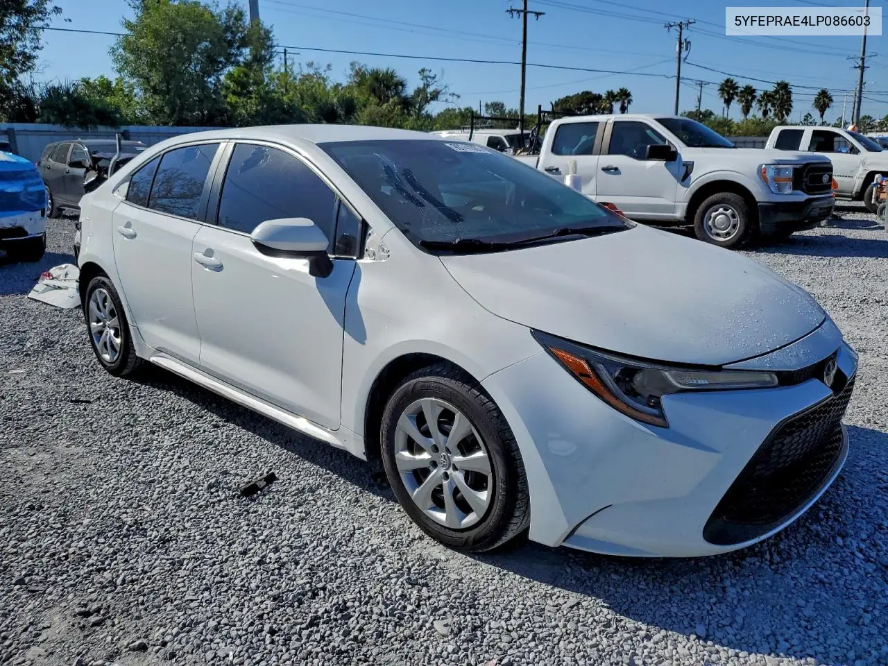 5YFEPRAE4LP086603 2020 Toyota Corolla Le