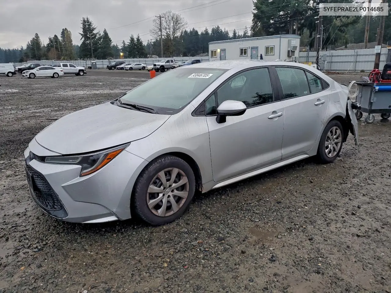 5YFEPRAE2LP014685 2020 Toyota Corolla Le