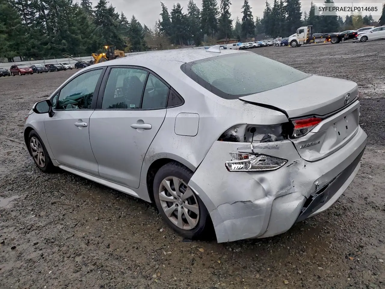 5YFEPRAE2LP014685 2020 Toyota Corolla Le