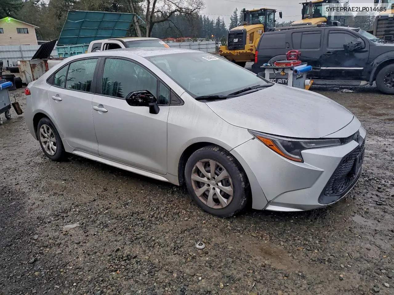 5YFEPRAE2LP014685 2020 Toyota Corolla Le