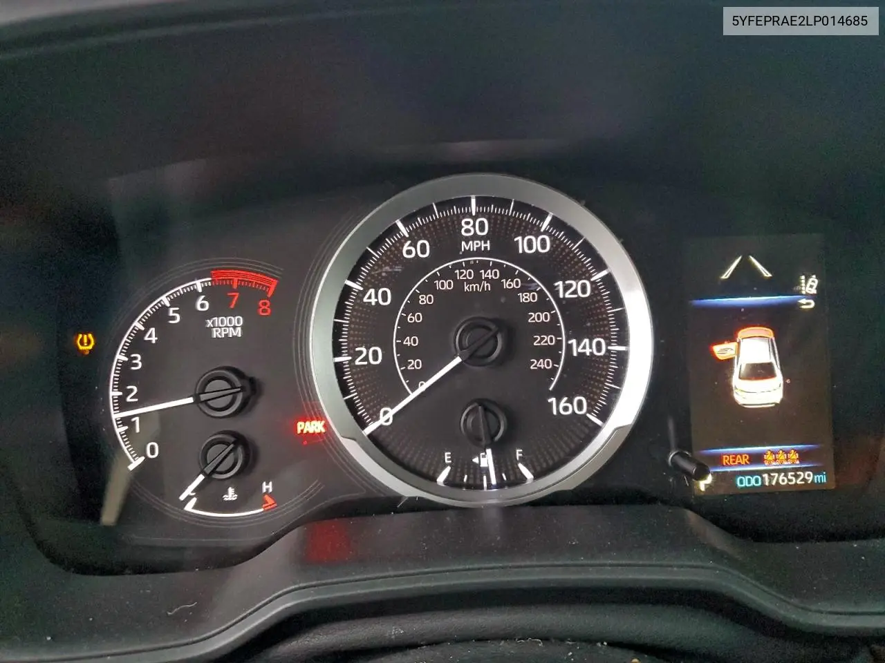 5YFEPRAE2LP014685 2020 Toyota Corolla Le