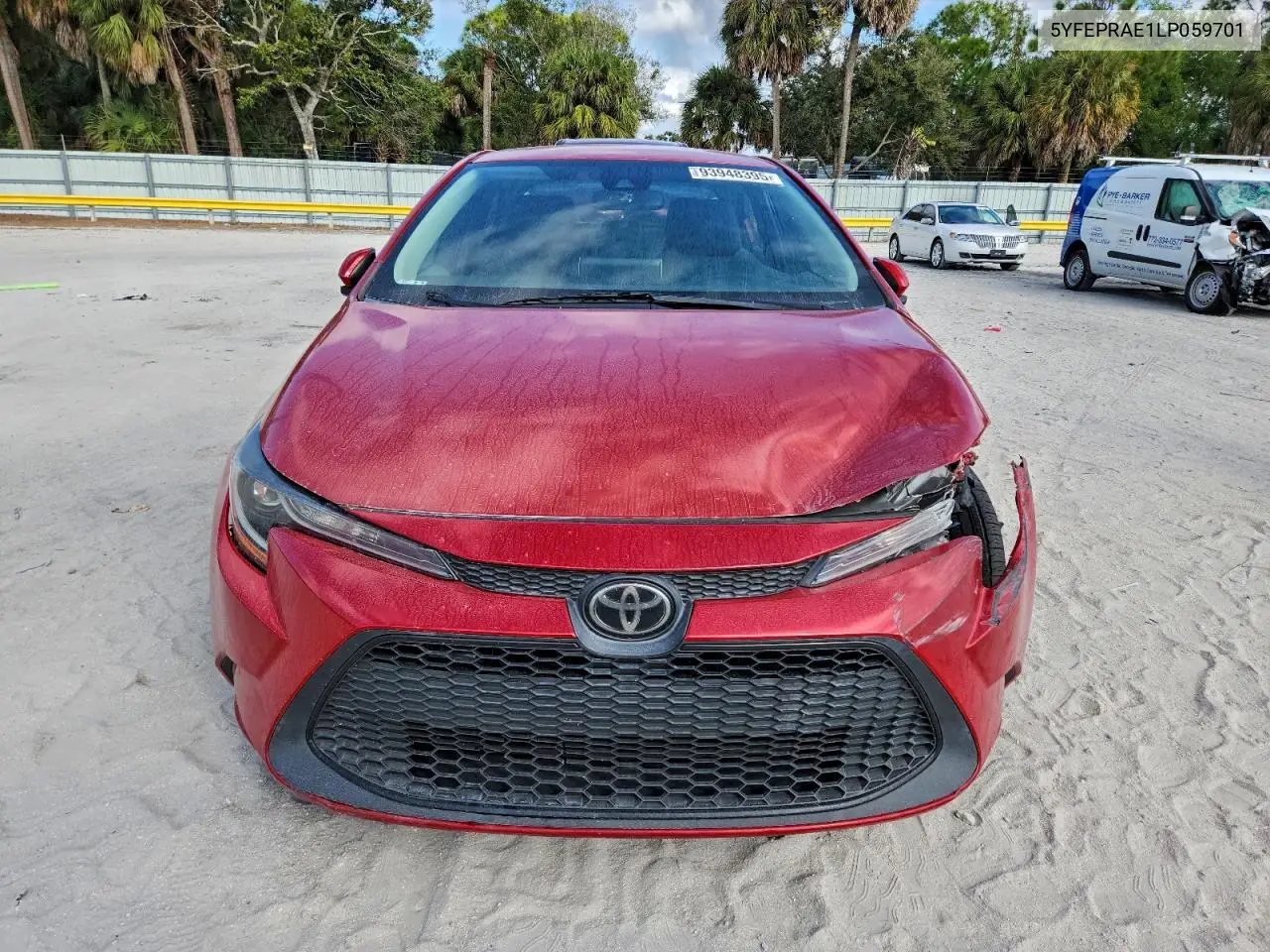 5YFEPRAE1LP059701 2020 Toyota Corolla Le
