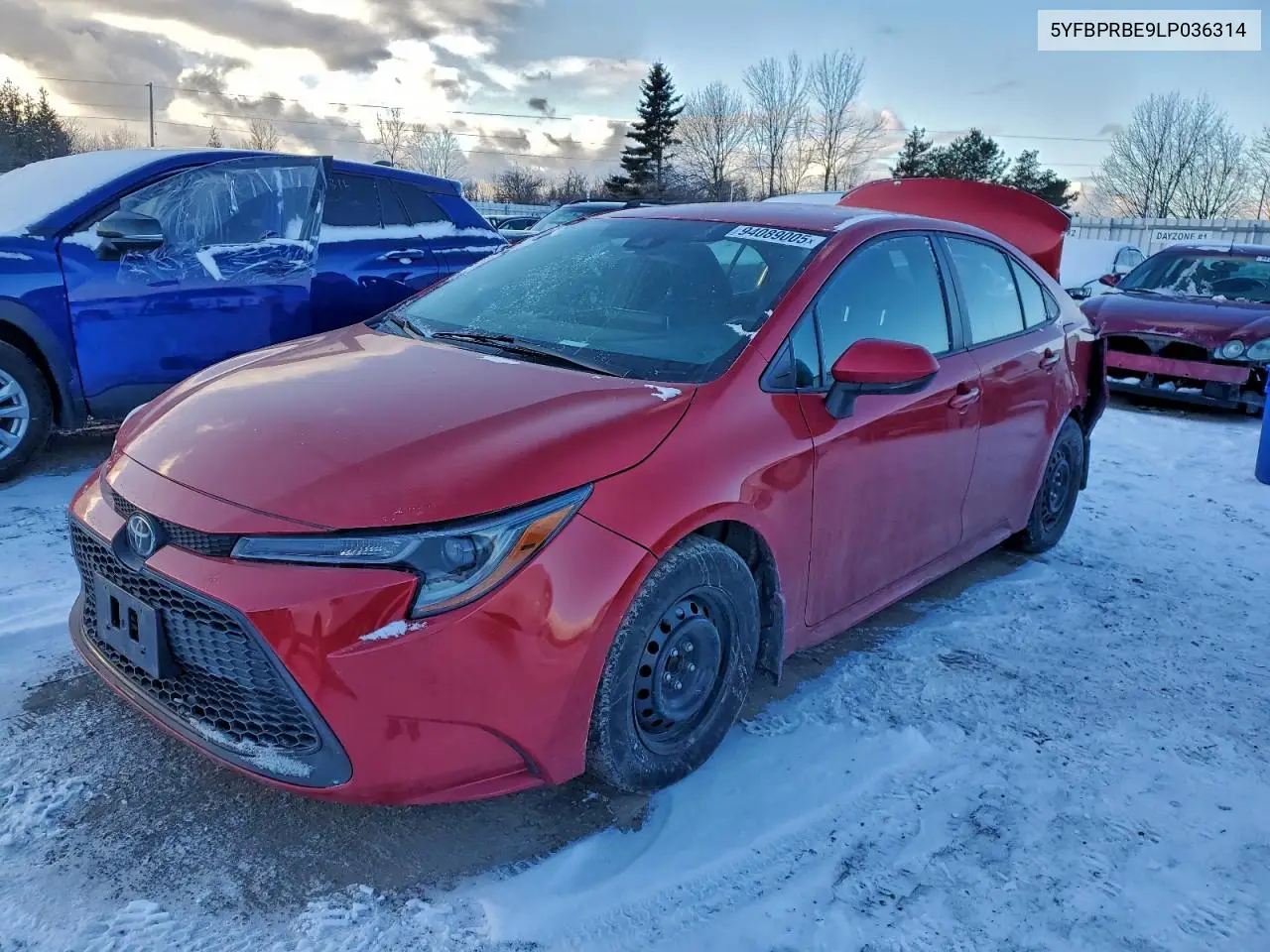 5YFBPRBE9LP036314 2020 Toyota Corolla Le