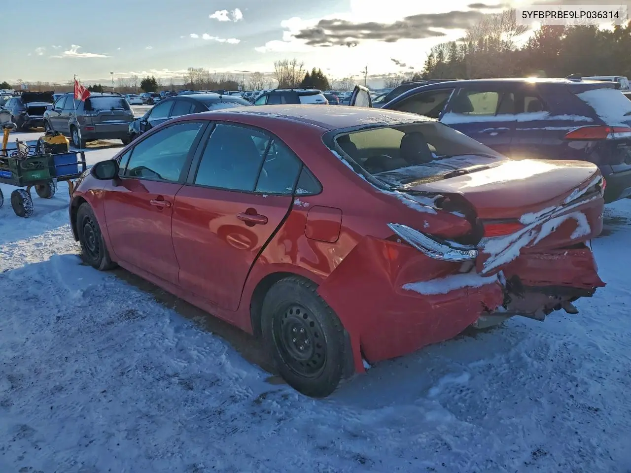 5YFBPRBE9LP036314 2020 Toyota Corolla Le