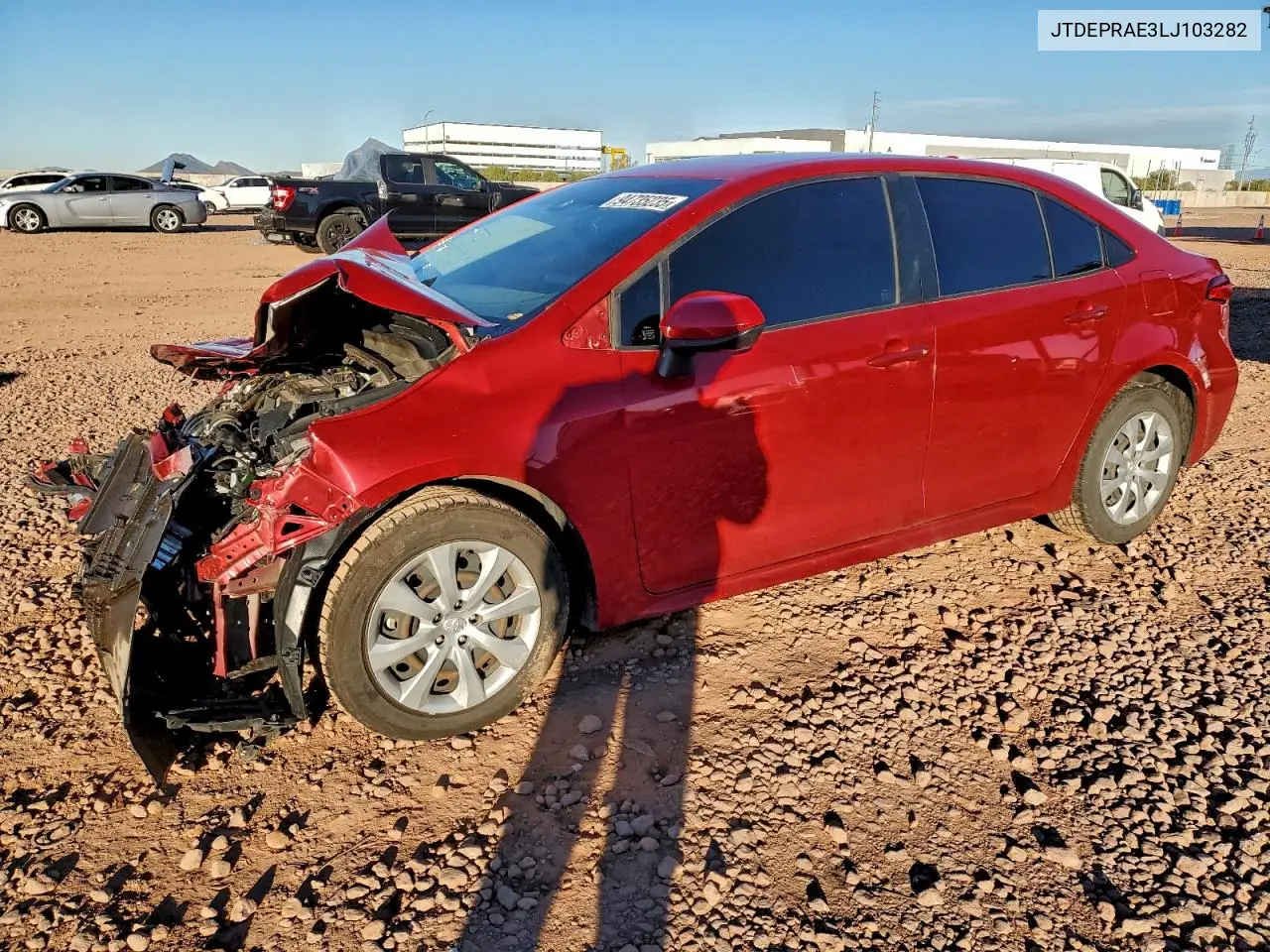JTDEPRAE3LJ103282 2020 Toyota Corolla Le