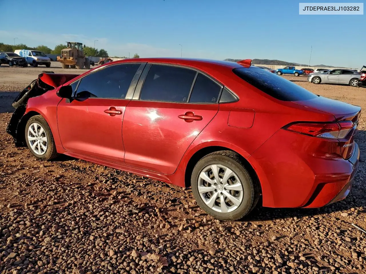 JTDEPRAE3LJ103282 2020 Toyota Corolla Le