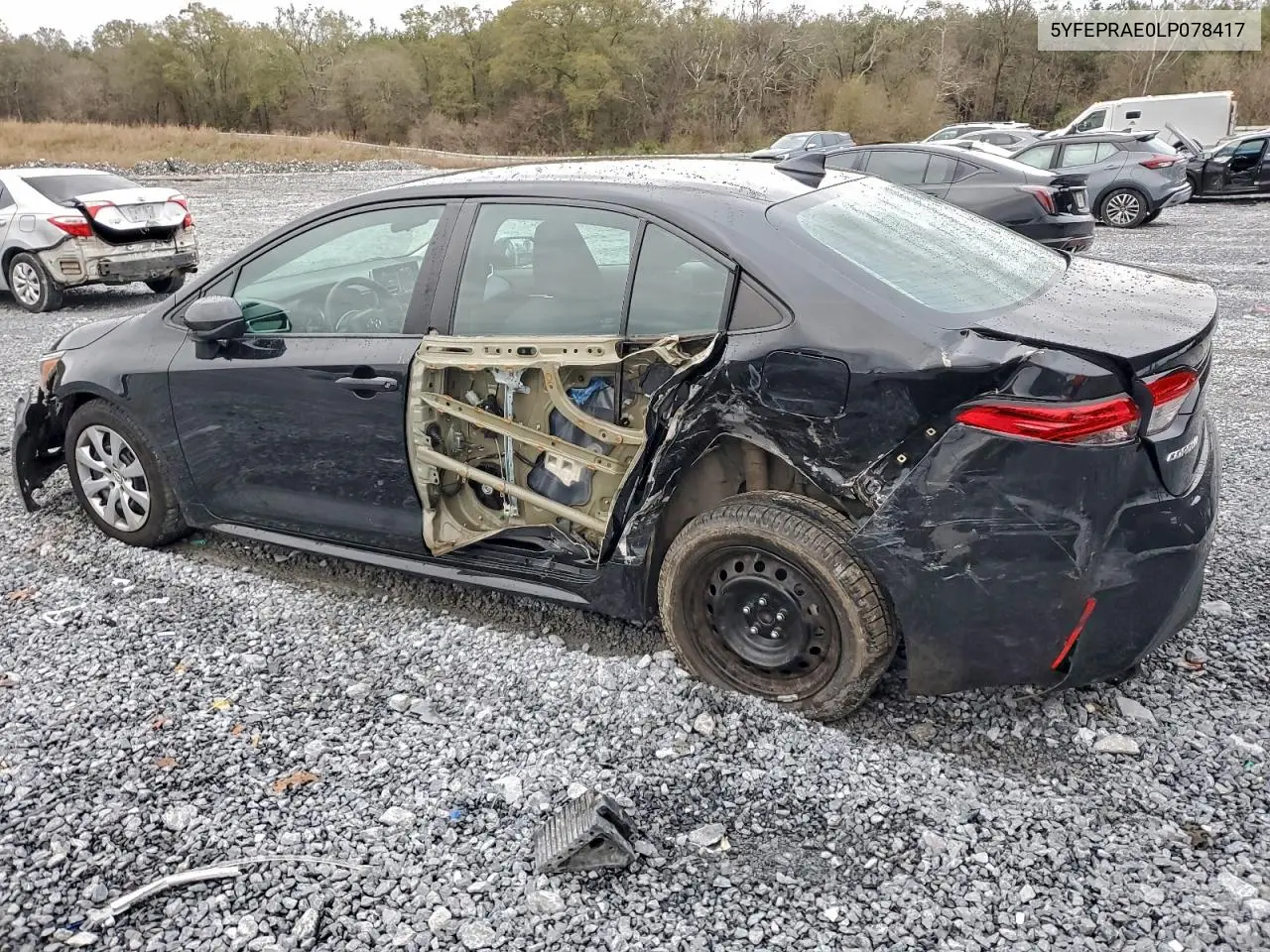 5YFEPRAE0LP078417 2020 Toyota Corolla Le