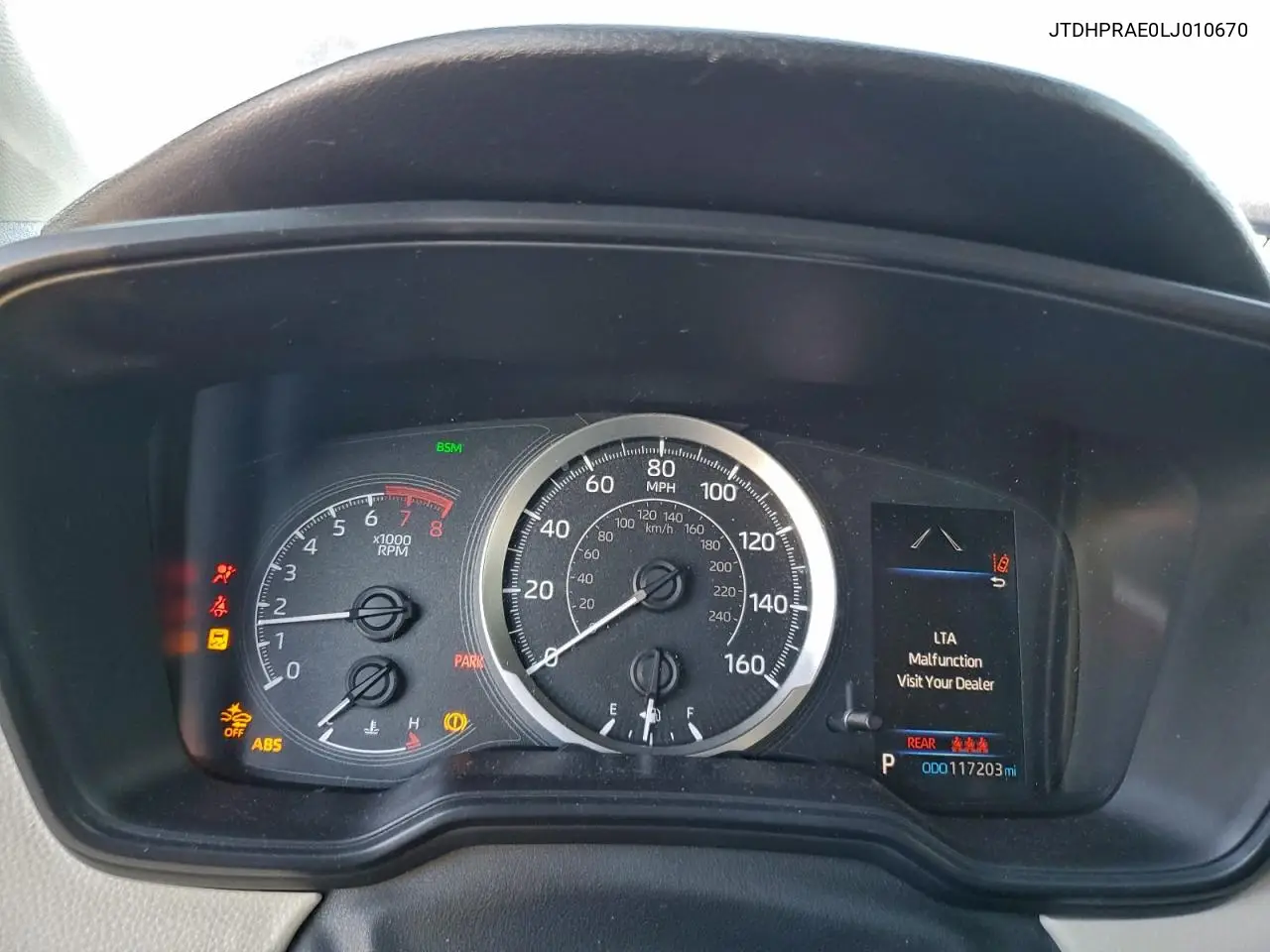 JTDHPRAE0LJ010670 2020 Toyota Corolla Le