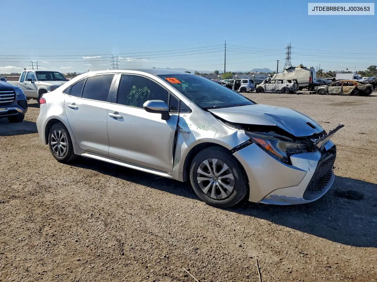 JTDEBRBE9LJ003653 2020 Toyota Corolla Le