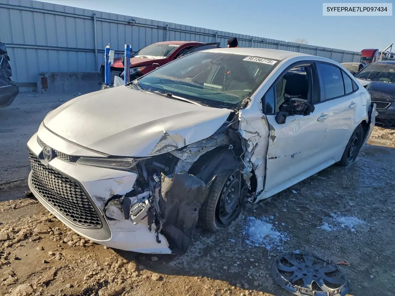 5YFEPRAE7LP097434 2020 Toyota Corolla Le