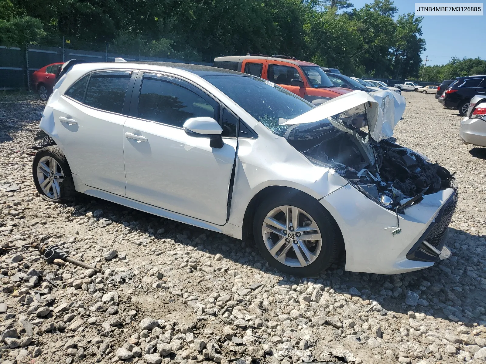 2021 Toyota Corolla Se VIN: JTNB4MBE7M3126885 Lot: 61467934