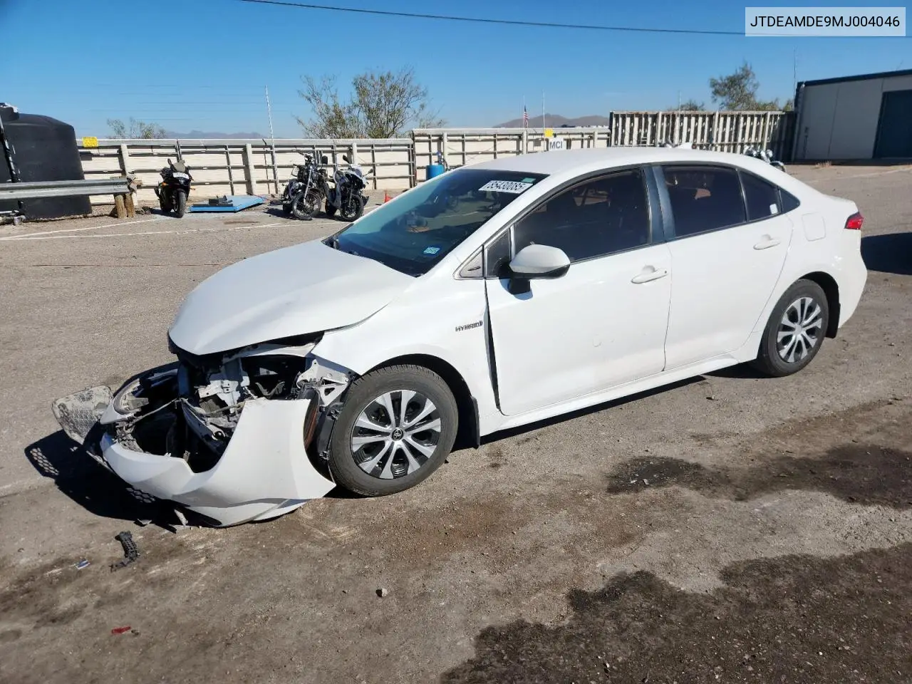 JTDEAMDE9MJ004046 2021 Toyota Corolla Le