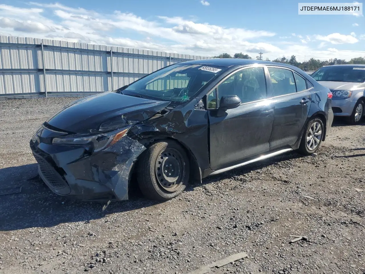JTDEPMAE6MJ188171 2021 Toyota Corolla Le