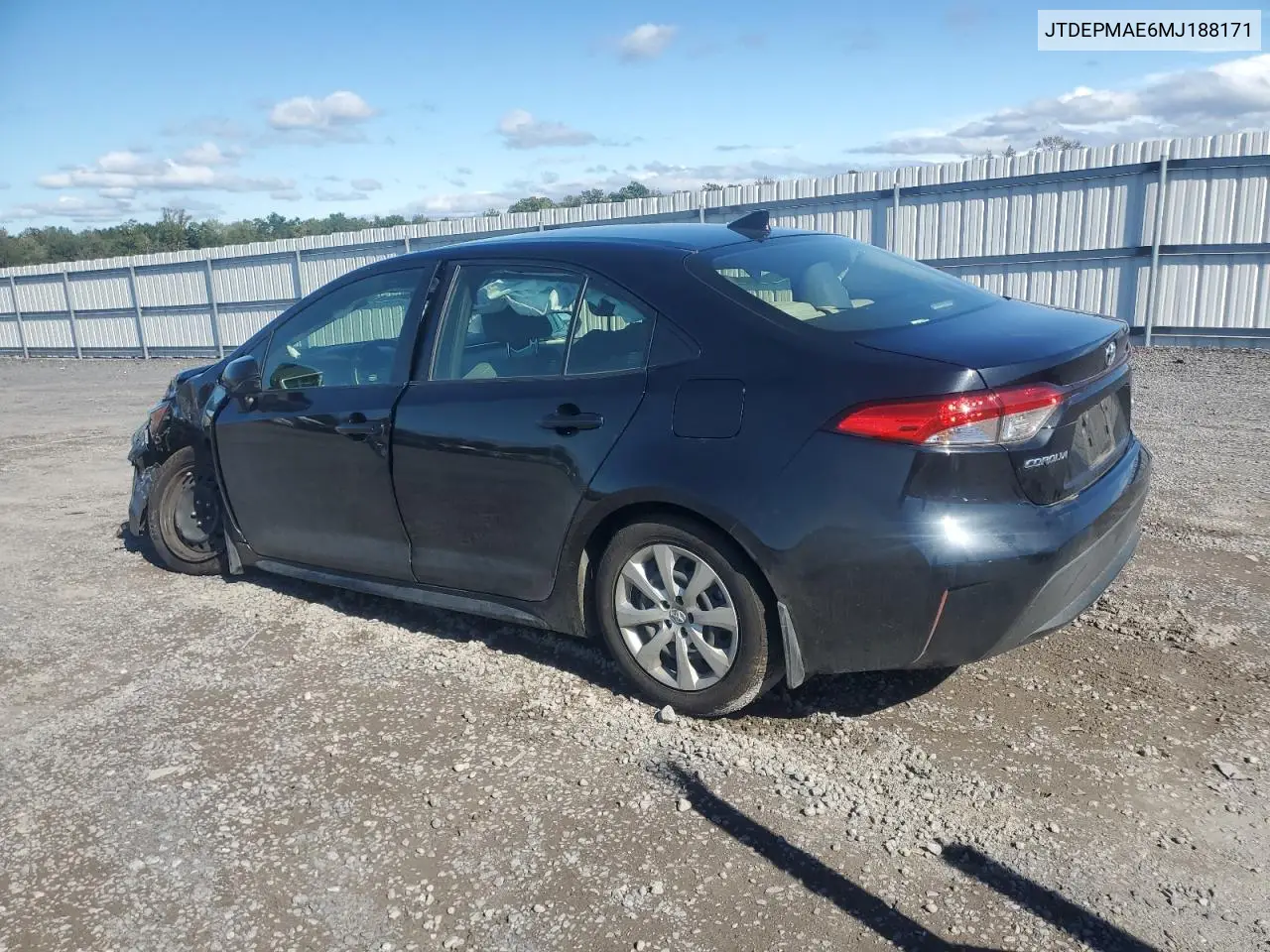 JTDEPMAE6MJ188171 2021 Toyota Corolla Le