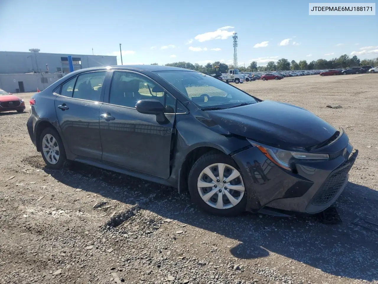JTDEPMAE6MJ188171 2021 Toyota Corolla Le