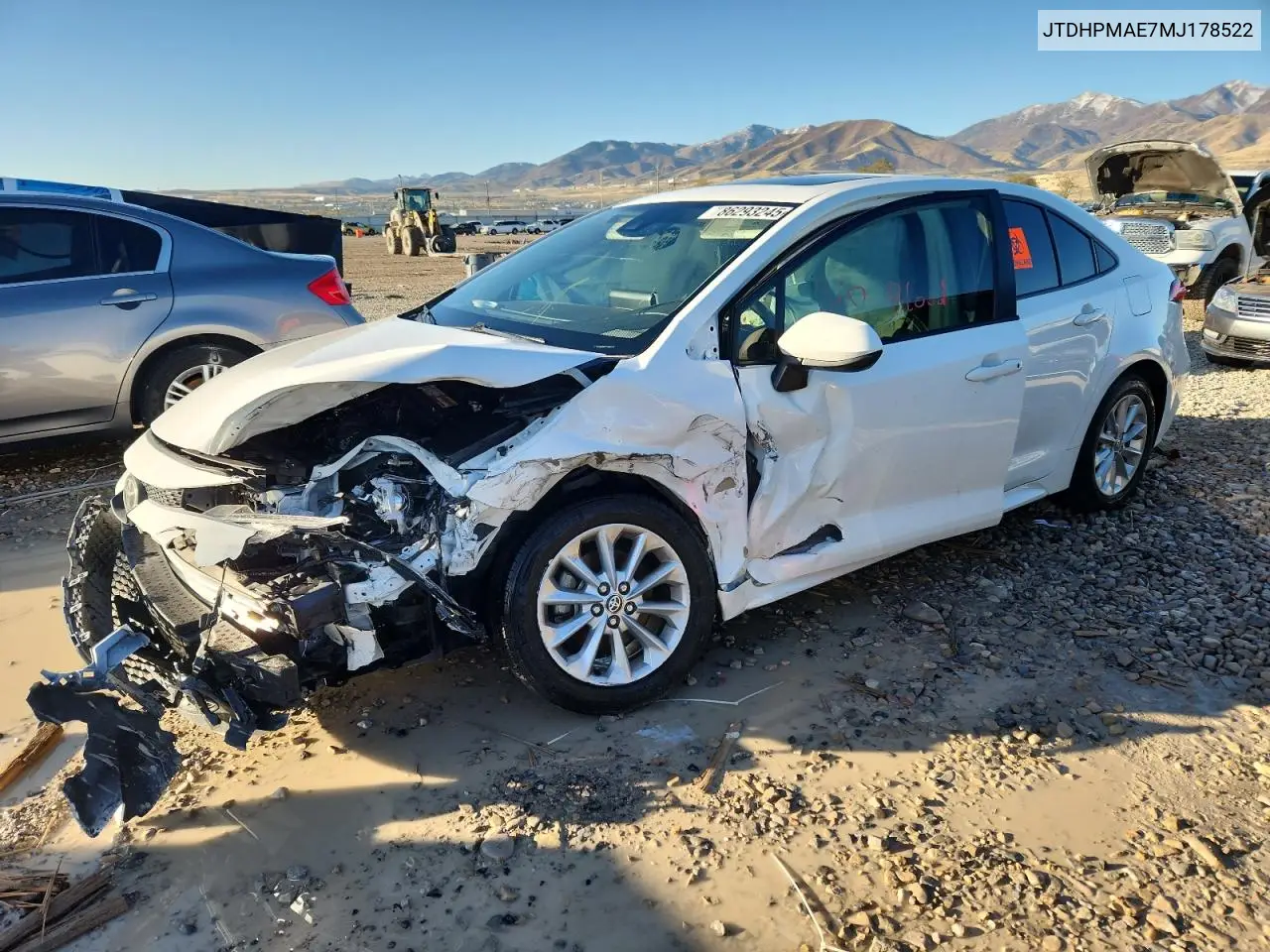 JTDHPMAE7MJ178522 2021 Toyota Corolla Le