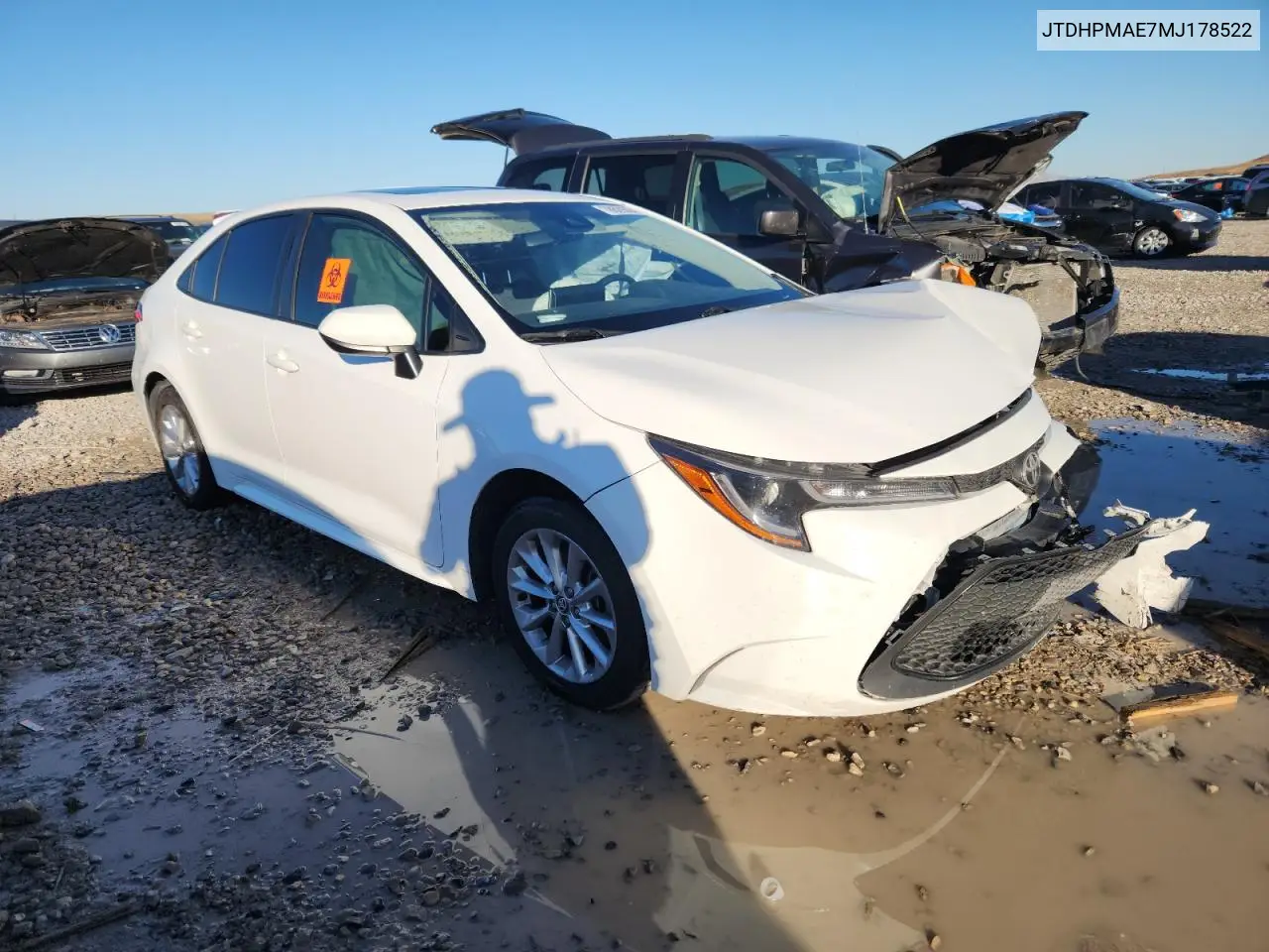 JTDHPMAE7MJ178522 2021 Toyota Corolla Le
