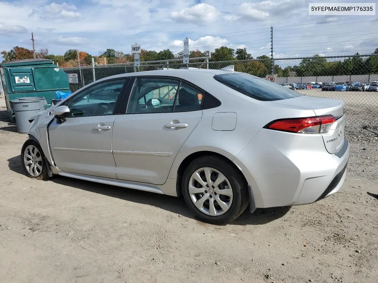 5YFEPMAE0MP176335 2021 Toyota Corolla Le