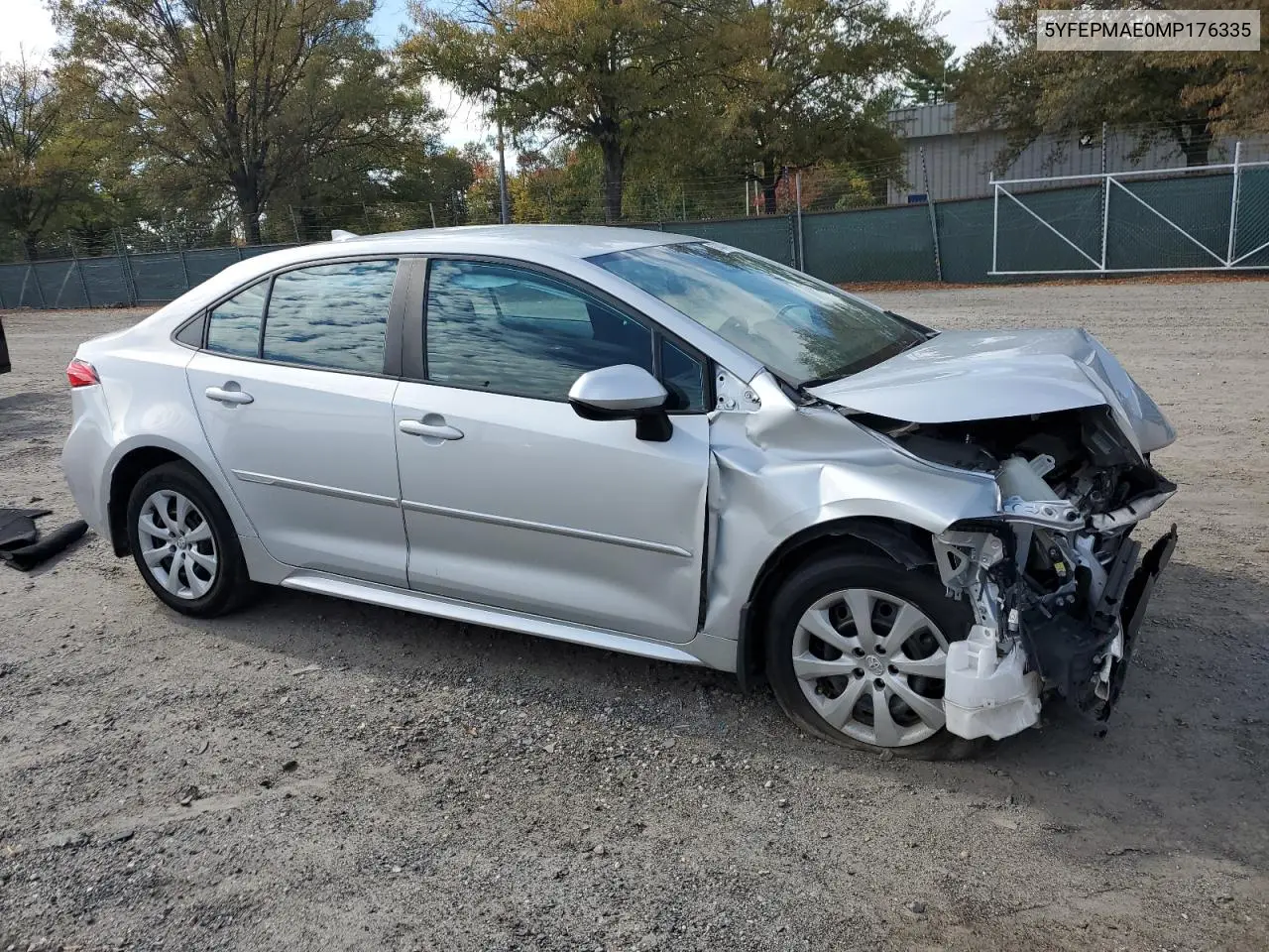 5YFEPMAE0MP176335 2021 Toyota Corolla Le