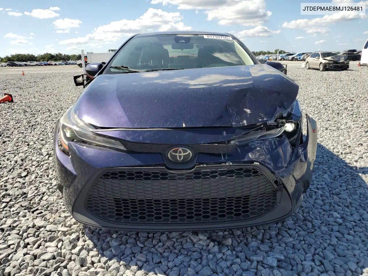 JTDEPMAE8MJ126481 2021 Toyota Corolla Le