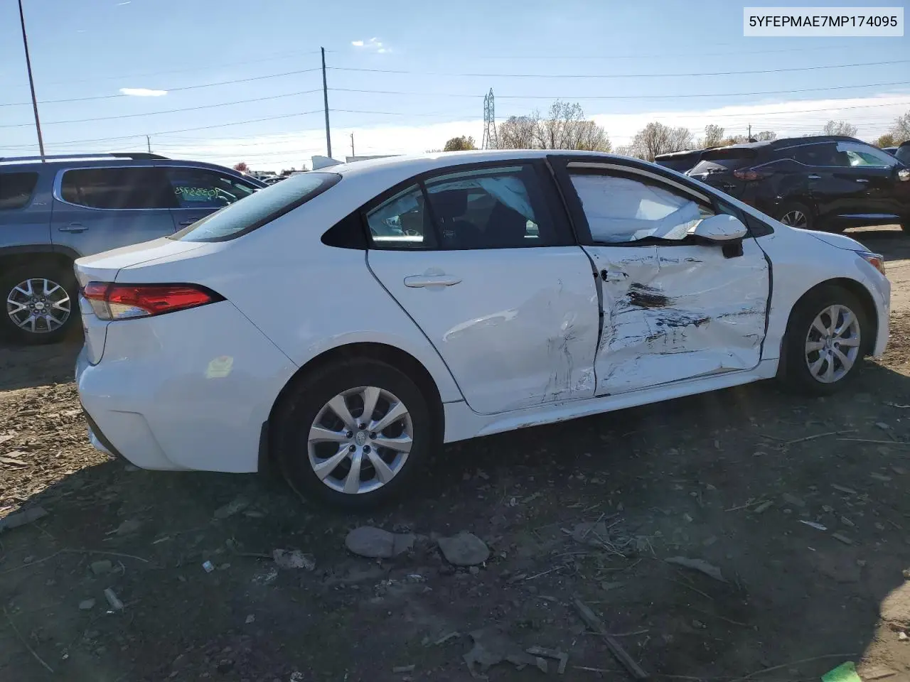 5YFEPMAE7MP174095 2021 Toyota Corolla Le