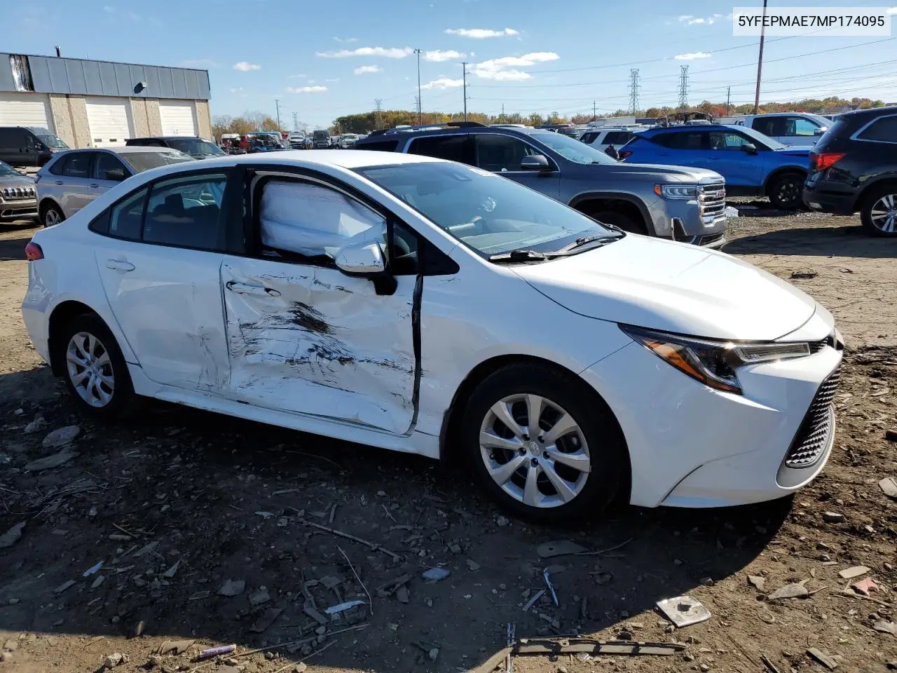 5YFEPMAE7MP174095 2021 Toyota Corolla Le