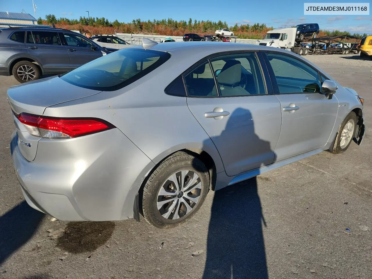 JTDEAMDE3MJ011168 2021 Toyota Corolla Le