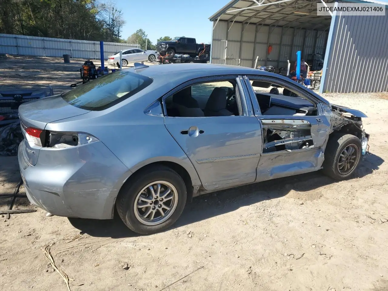 JTDEAMDEXMJ021406 2021 Toyota Corolla Le