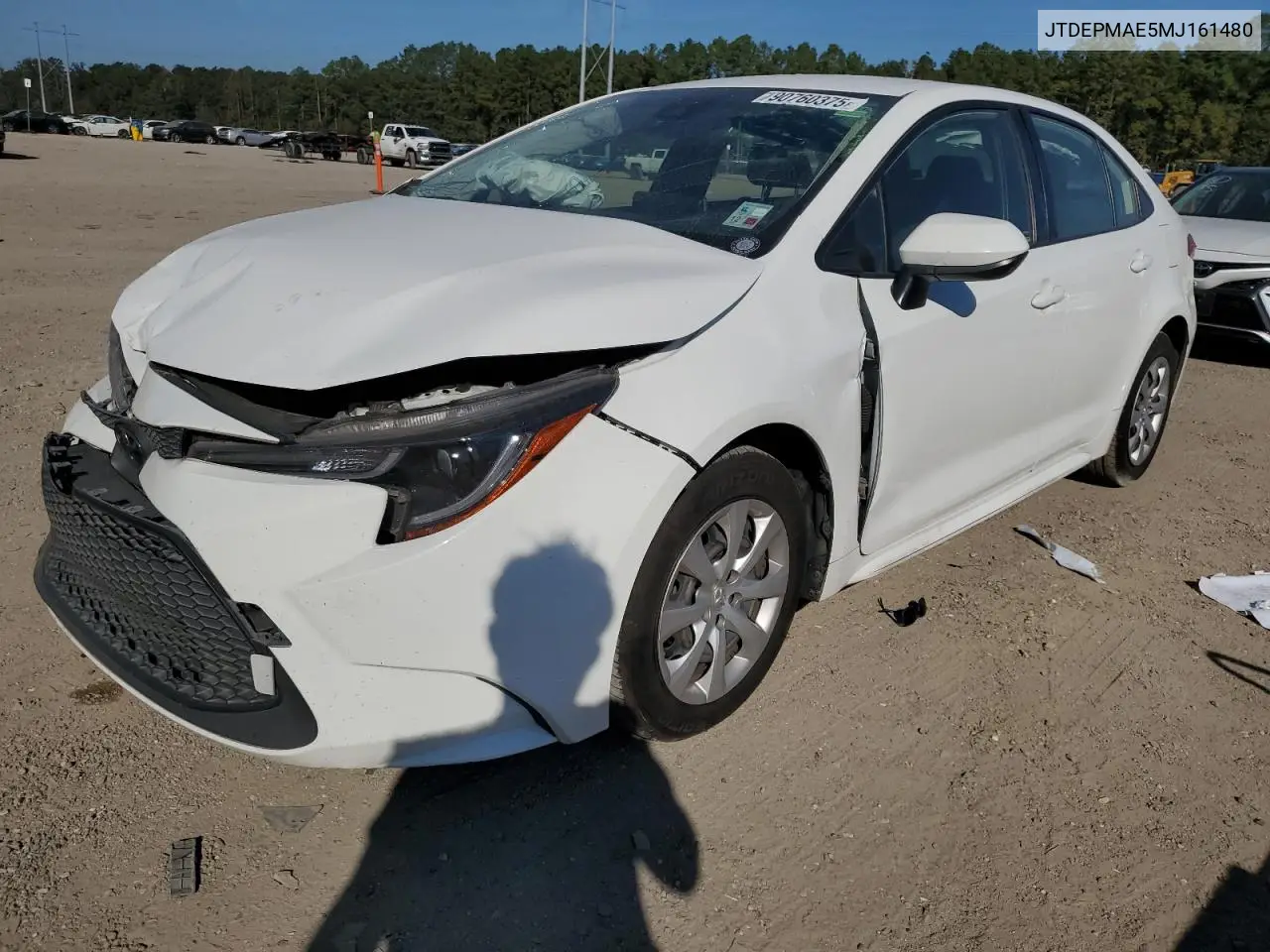 JTDEPMAE5MJ161480 2021 Toyota Corolla Le
