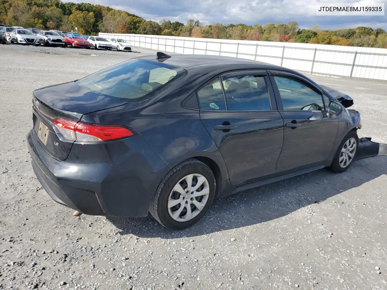 JTDEPMAE8MJ159335 2021 Toyota Corolla Le