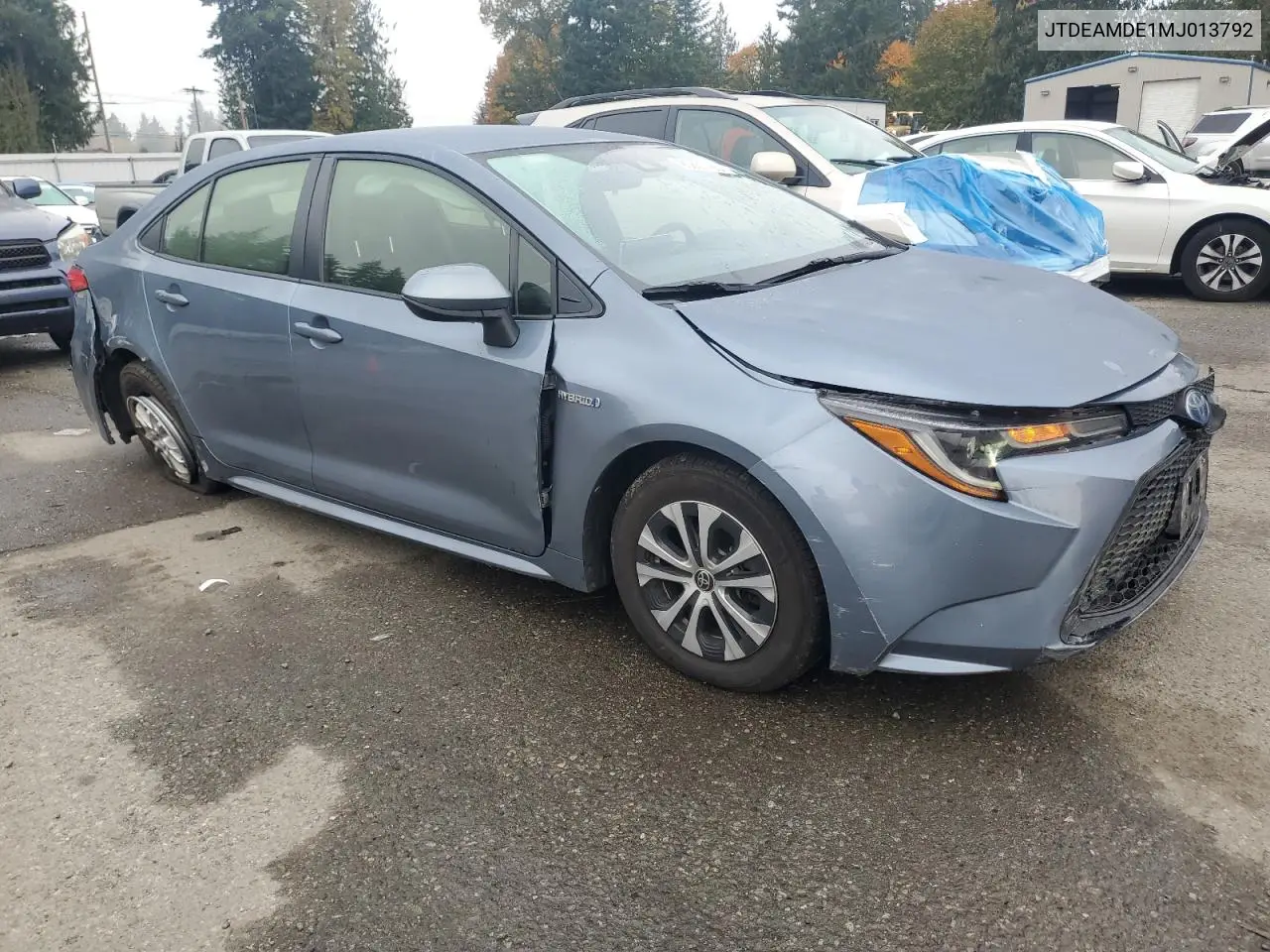 JTDEAMDE1MJ013792 2021 Toyota Corolla Le