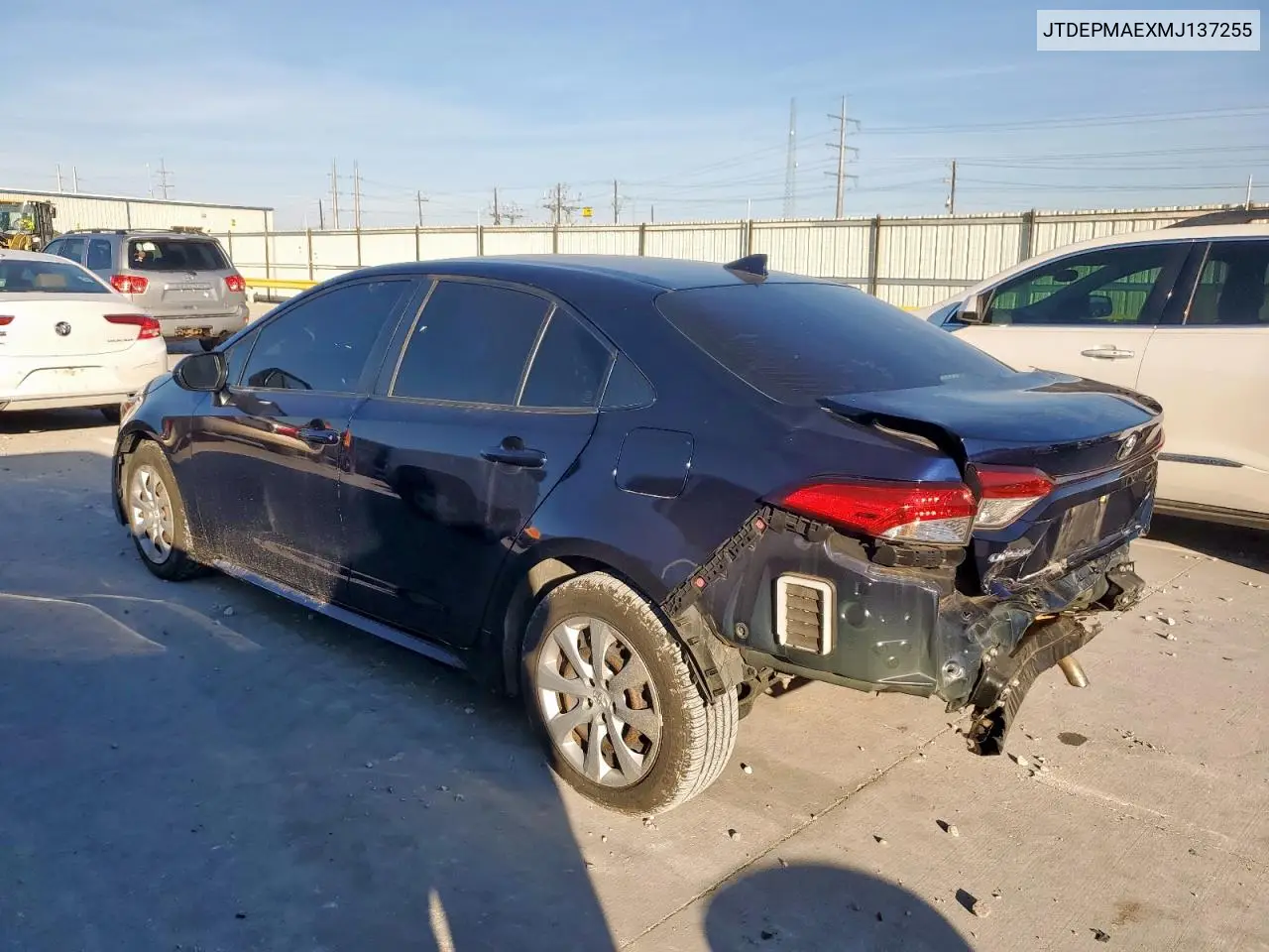 JTDEPMAEXMJ137255 2021 Toyota Corolla Le