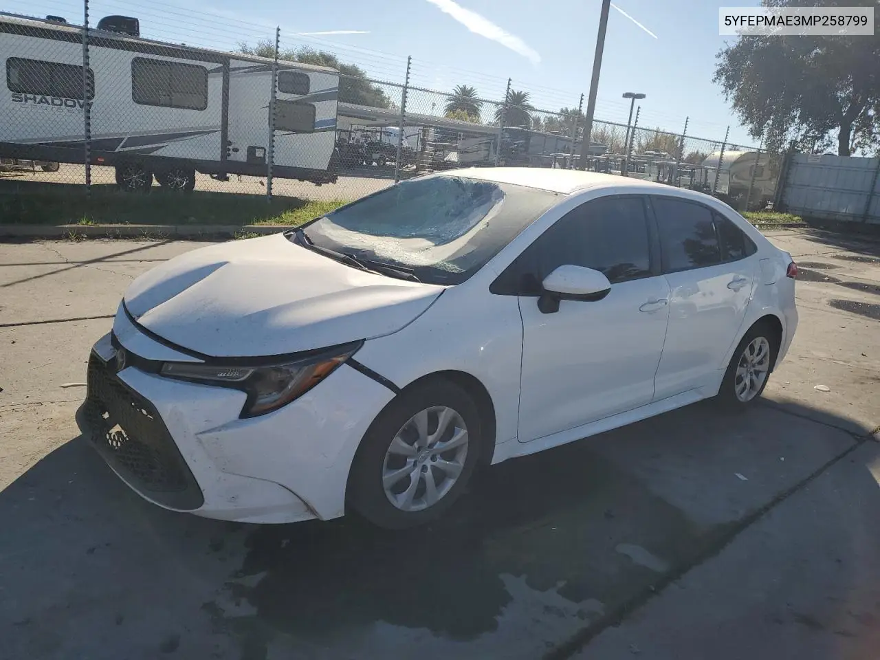 5YFEPMAE3MP258799 2021 Toyota Corolla Le