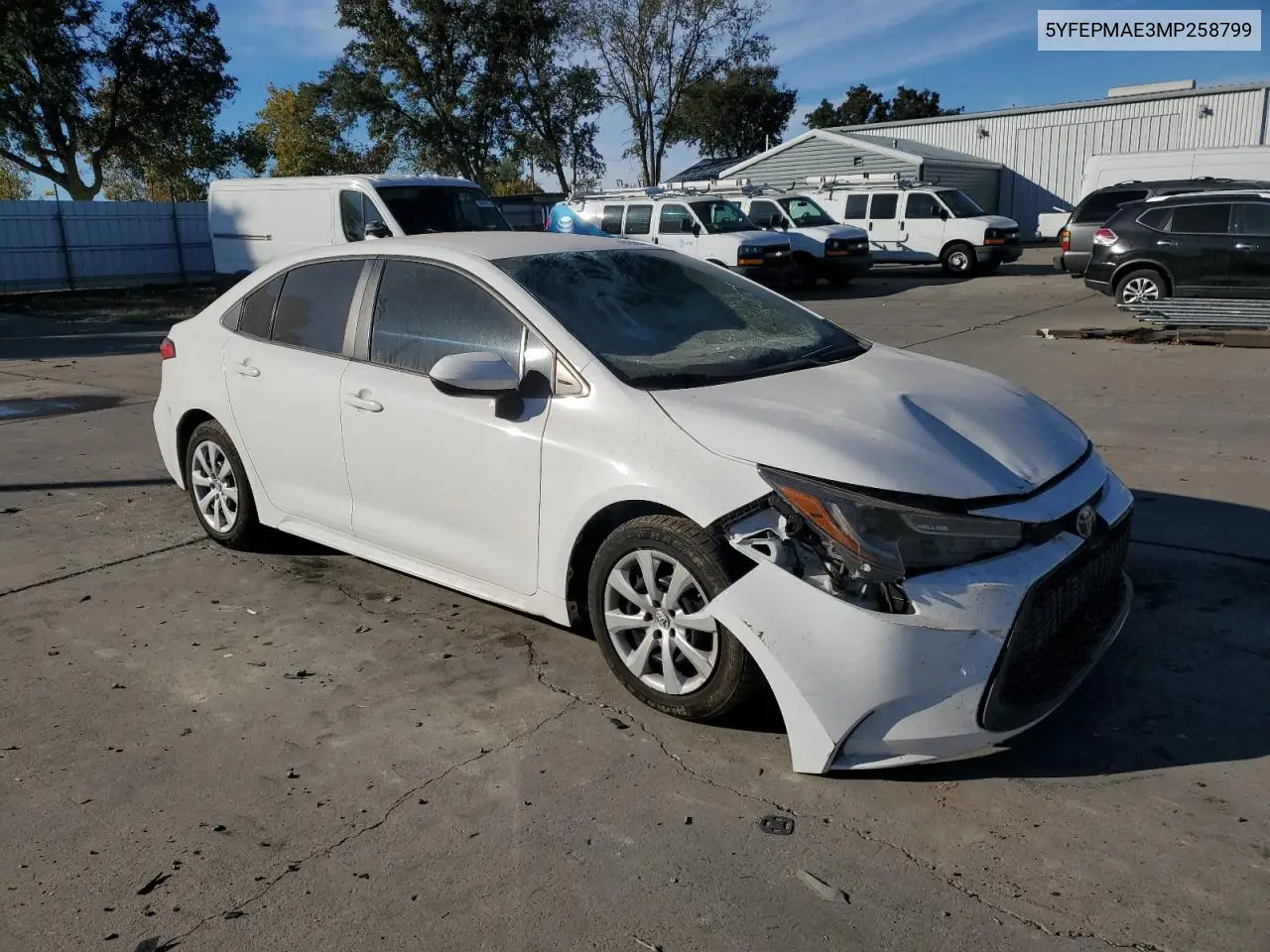5YFEPMAE3MP258799 2021 Toyota Corolla Le