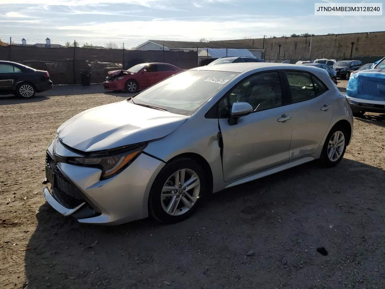 JTND4MBE3M3128240 2021 Toyota Corolla Se