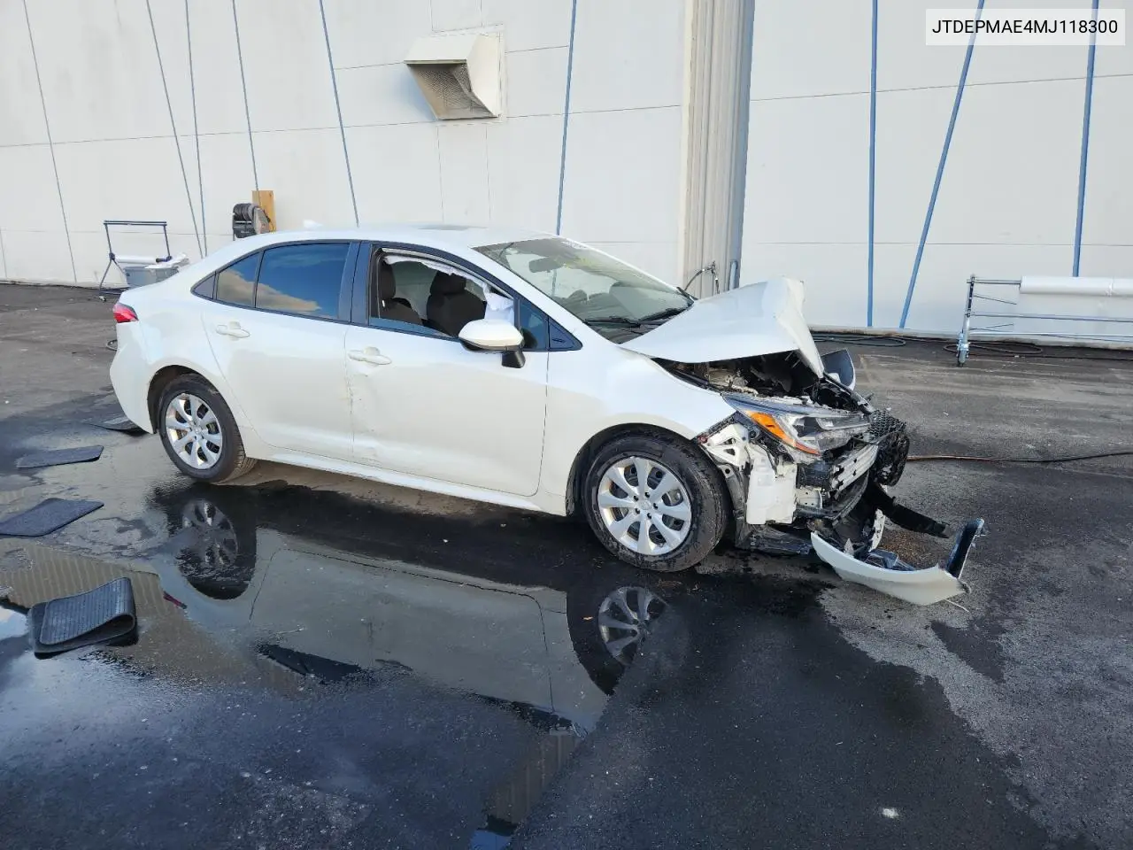JTDEPMAE4MJ118300 2021 Toyota Corolla Le
