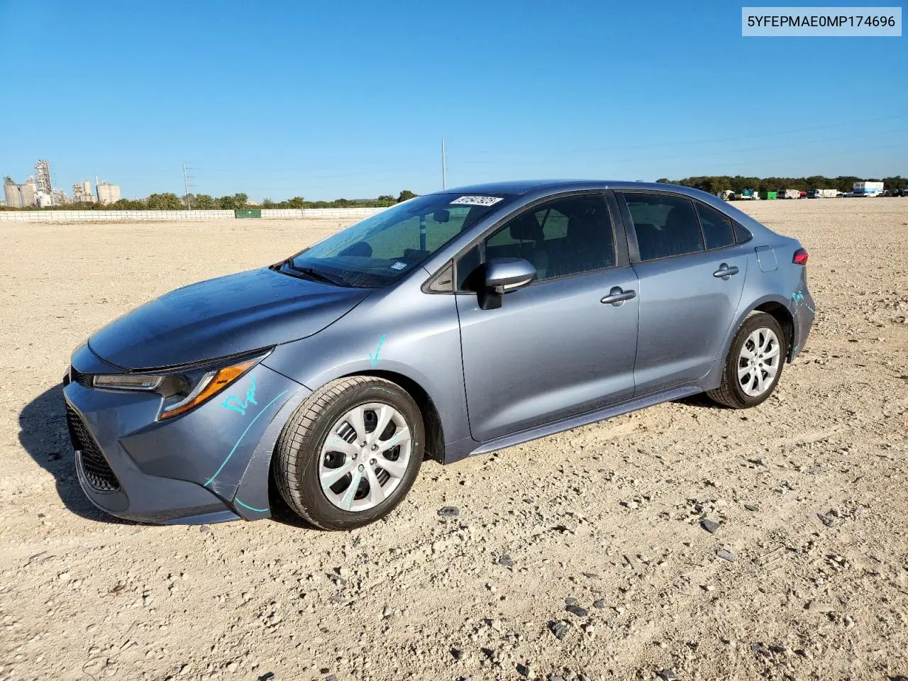 5YFEPMAE0MP174696 2021 Toyota Corolla Le