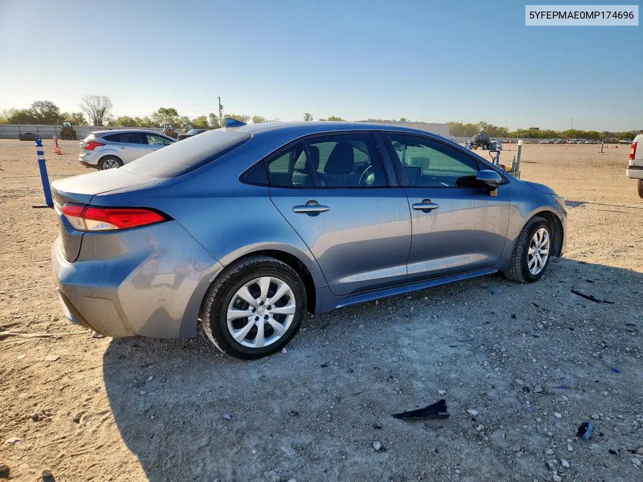 5YFEPMAE0MP174696 2021 Toyota Corolla Le