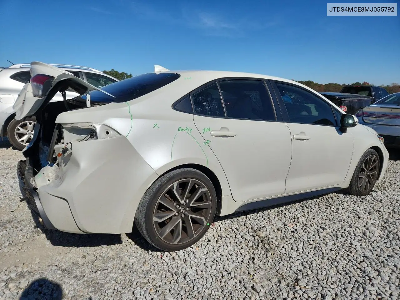 JTDS4MCE8MJ055792 2021 Toyota Corolla Se