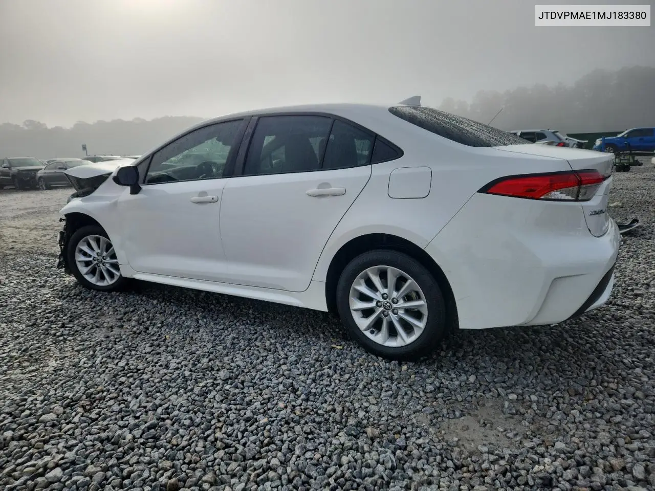 JTDVPMAE1MJ183380 2021 Toyota Corolla Le