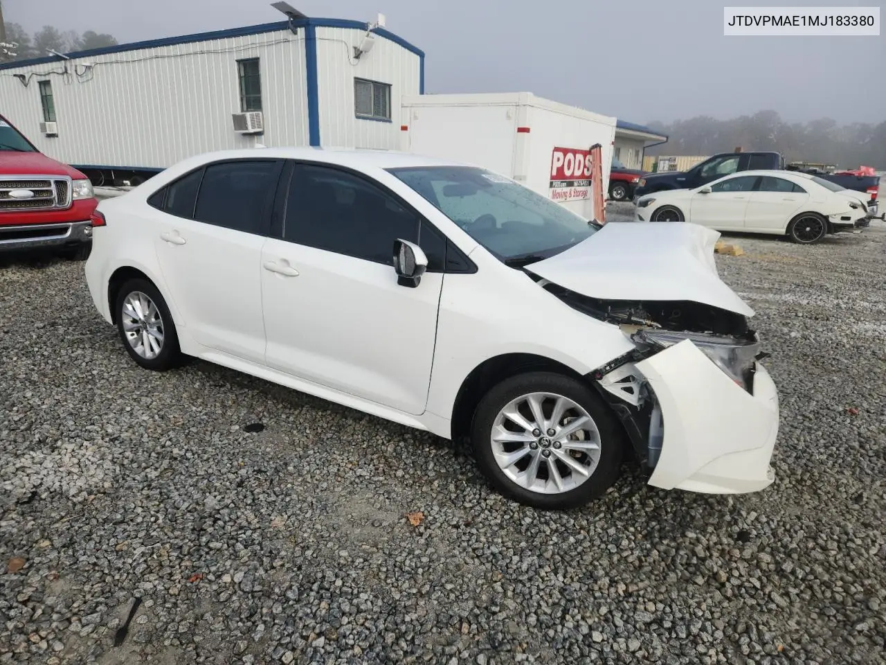JTDVPMAE1MJ183380 2021 Toyota Corolla Le