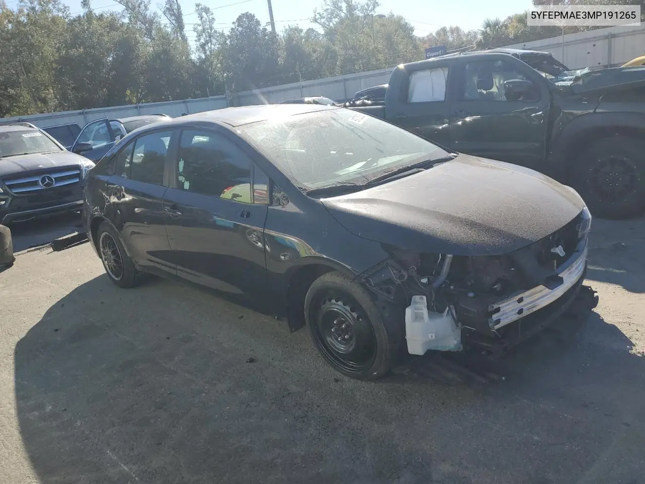 5YFEPMAE3MP191265 2021 Toyota Corolla Le